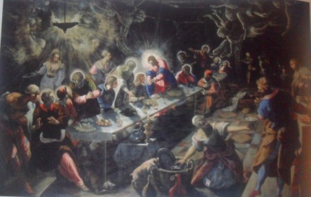 Ultima cena 1590, oleo sobre tela 576 – 375,9 cmTintoretto  (1518-1594), San Giorgio Maggiore Venecia 