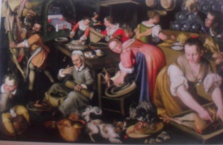 La cocina 1585, oleo sobre tela 220 – 145 cm Vicenzo Campi (1536-1591), Pinacoteca de Breta Milán 