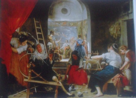 Las hilanderas 1657, oleo sobre tela 289 – 220 cm Diego Velázquez (1599-1660), museo del prado Madrid