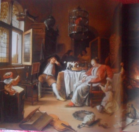 Casa desordenada 1665, oleo sobre tela 106 – 86 cm Jan Stenn (1626 1679), kunstmuseum Basilea Suiza 