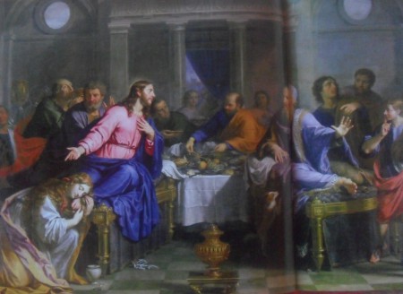 Cristo en casa de Simón el fariceo 1656, oleo sobre tela 399 – 292 cm Philippe de Champaigne (1602-1674), museo de Beaux arts nantes Francia