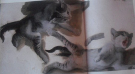 Dos estudios de gatos jovenes  1710, oleo sobre papel 51 – 27 cmAlexandre Francois Desportes (1661-1743), museo dela universidad de Cambridge