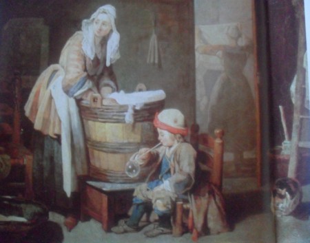 La lavandera 1733, oleo sobre tela 42,7 – 37,5 cmJean Baptiste Simeon Chardin (1699-1779), museo del ermitage San Petersburgo