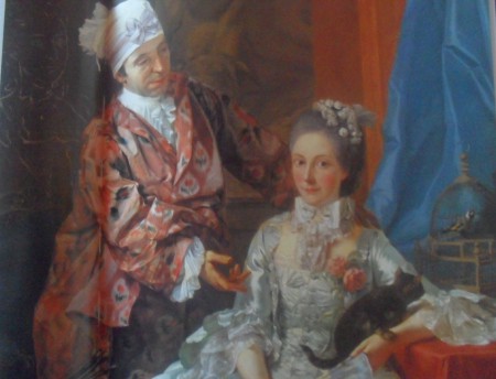 Autorretrato con su esposa 1756, oleo sobre tela 160 – 125 cmGiuseppe Baldrichi (1722-1803), gallería nacional de Parma 