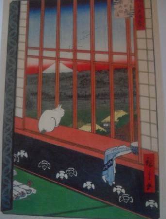 Los campos de arroz 1857, xilografía en color 33,7 – 22,5 cmAndo Hiroshige (1797-1858), museo de la universidad de Cambridge 