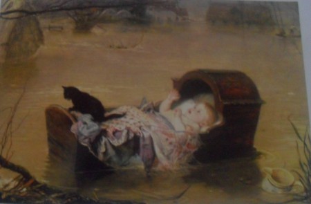 Inundación 1870, oleo sobre tela 145 – 99 cmJhon Everett Millais (1829-1896), gallería de arte en Manchester 