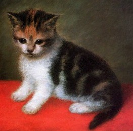 El gattito de mis Ana whitte 1790, oleo sobre tela 30,5 – 25,4 cmGeorges Stubbs (1724-1806), roy  mile fine paintings